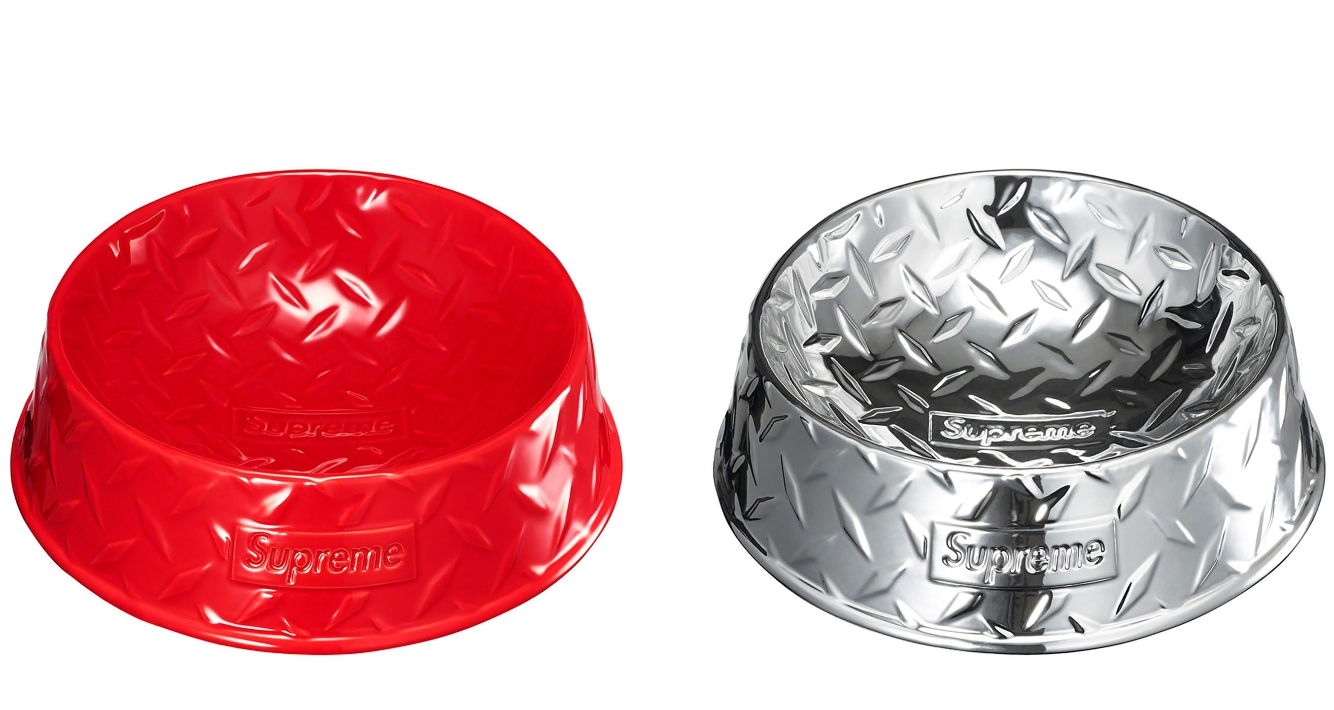 Diamond Plate Dog Bowl
